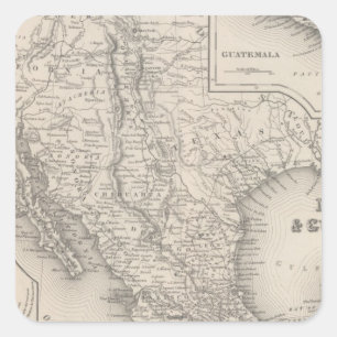 Mexico and Guatemala Square Sticker