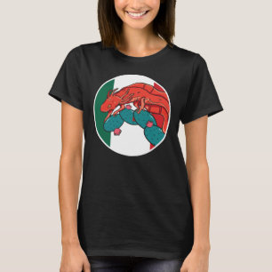 Mexico Axolotl Mexican National Animal Flag T-Shirt
