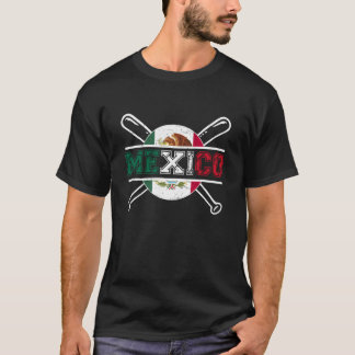 Mexico Baseball Flag for Mexican Baseball Fans Dis T-Shirt