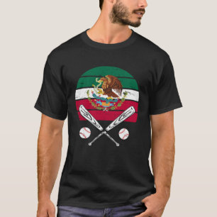 Mexico Baseball Flag for Mexican Baseball Fans Vin T-Shirt