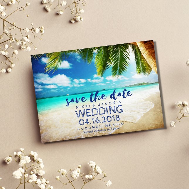 Mexico Beach Destination Wedding Save the Dates Date (Creator Uploaded)