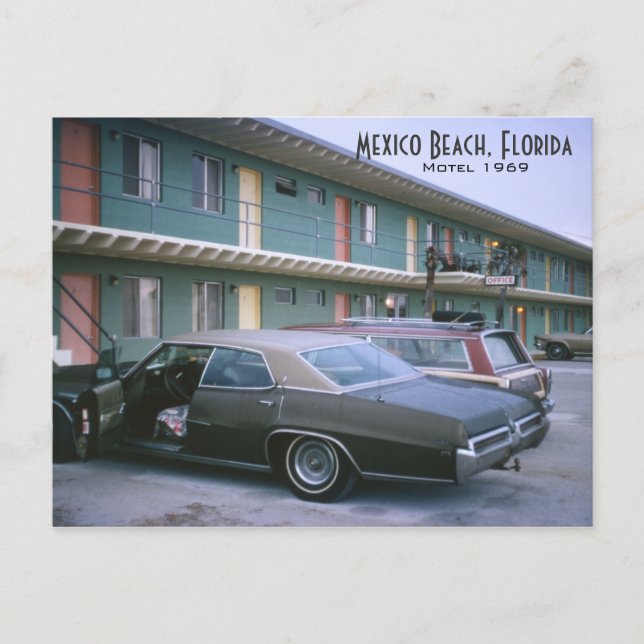 Mexico Beach, Florida 1969 Retro Motel Postcard (Front)