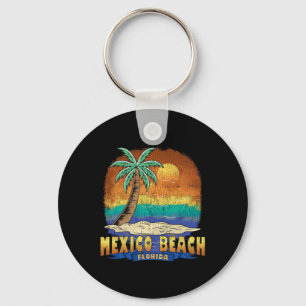 Mexico Beach Florida Vintage Distressed Souvenir Key Ring