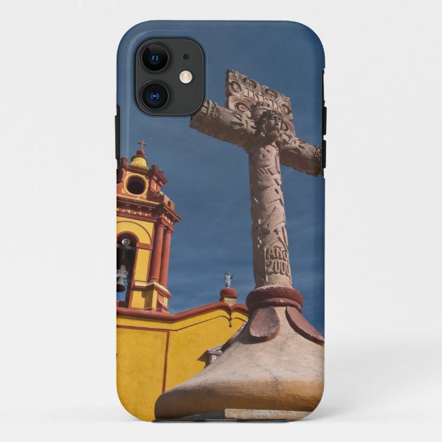 Mexico, Bernal. View of Iglesia de San Sebastian Case-Mate iPhone Case (Back)
