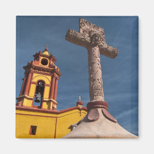 Mexico, Bernal. View of Iglesia de San Sebastian Magnet