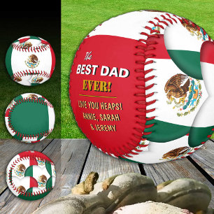 Mexico Best Dad, patriotic, Mexican Flag Baseball