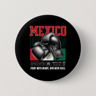 Mexico Boxer Mexican Boxing Fighter Hispanic Boxea 6 Cm Round Badge