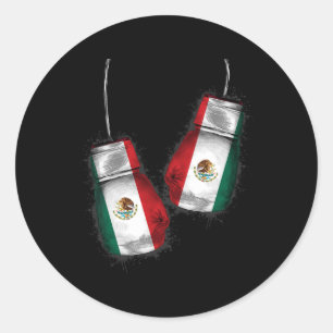 Mexico Boxing Gloves Mexican Pride Mexican Boxing Classic Round Sticker