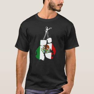 Mexico Boxing Gloves With Mexican Flag For Boxer T-Shirt