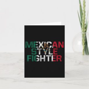 Mexico Boxing Mexican Style Fighter Funny Fight  Card