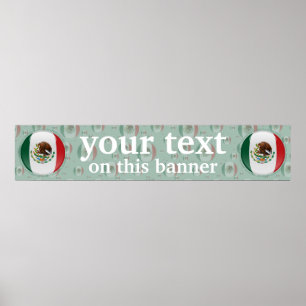 Mexico Bubble Flag Banner Poster