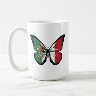 Mexico Butterfly Flag Coffee Mug