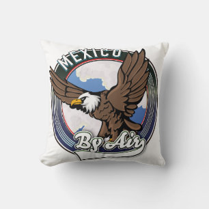Mexico by air travel patch. cushion