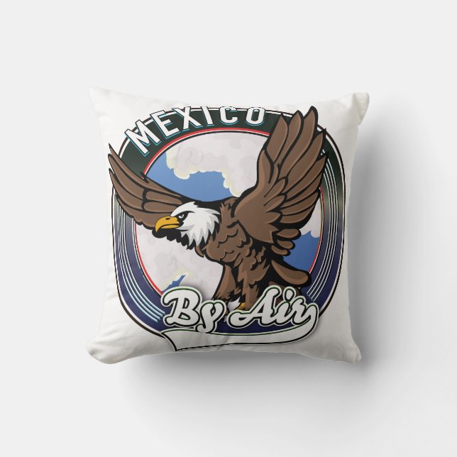 Mexico by air travel patch. cushion (Front)