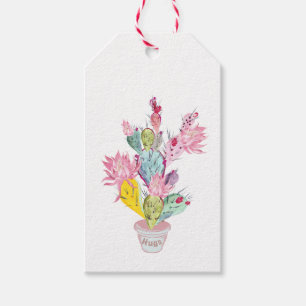 Mexico Cactus Plant Hugs Gift Tags