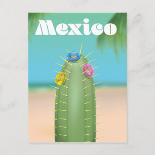 Mexico Cactus travel poster Postcard