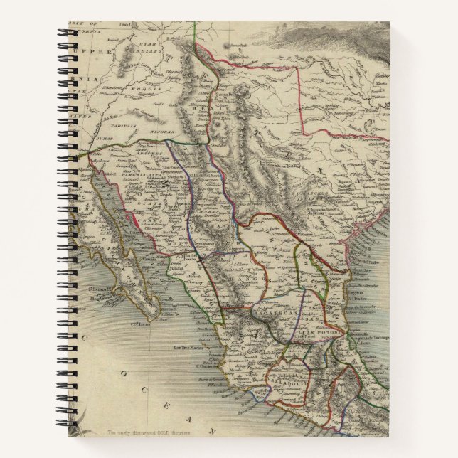 Mexico, California and Texas Notebook (Front)