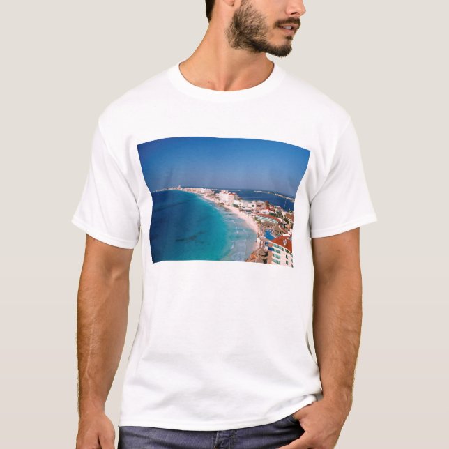 Mexico, Cancun, Aerial View Of Hotels T-Shirt (Front)