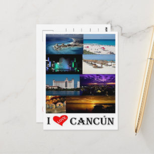 Mexico - Cancun I Love - Postcard