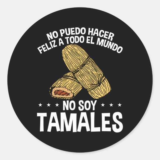 Mexico Canned Tamale Husks Mexican Tamalea Chicken Classic Round Sticker (Front)