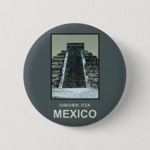 Mexico Chichen Itza 6 Cm Round Badge