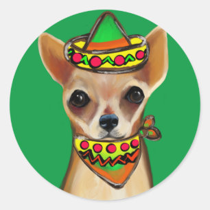 Mexico Chihuahua Classic Round Sticker