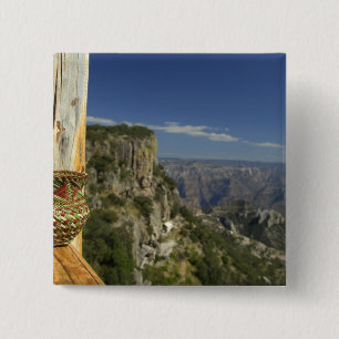 Mexico, Chihuahua, Copper Canyon. View from 15 Cm Square Badge