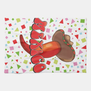 Mexico Chilli Pepper cute party Tea Towel