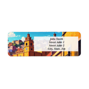 Mexico Church Guanajuato Return Address Label