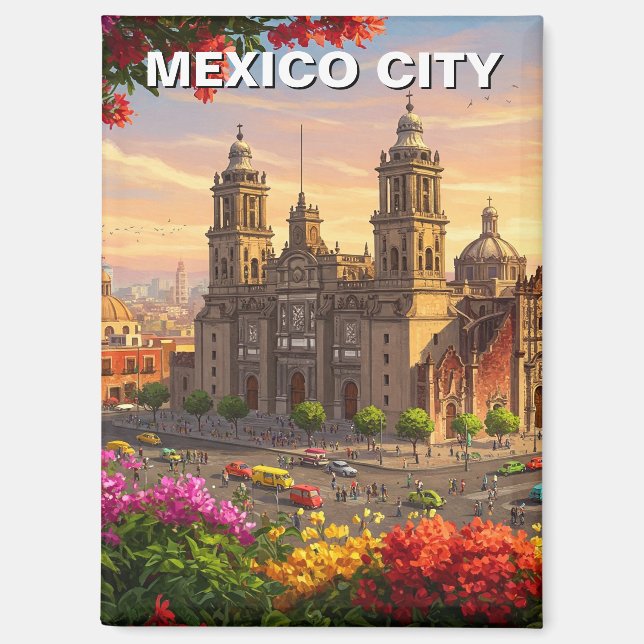 Mexico City Cathedral Magnet (Front)