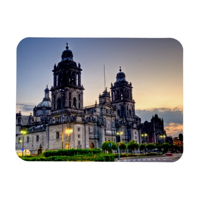Mexico City Cathedral Magnet (Horizontal)