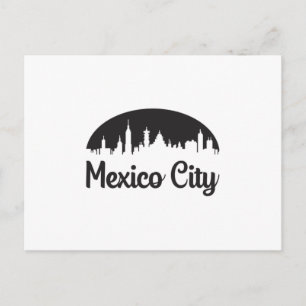 Mexico City Cityscape Skyline Trip Funny Gift Idea Postcard