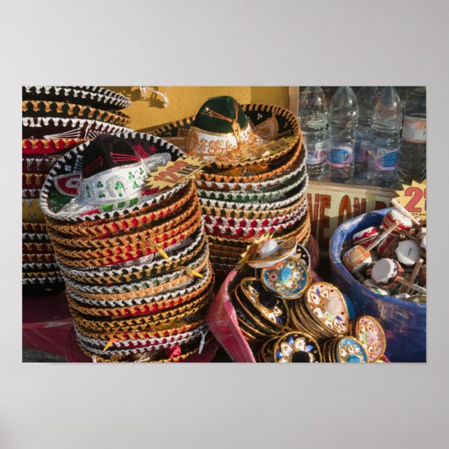 Mexico City, Cozumel. Souvenirs in Isla de Cozumel Poster (Front)