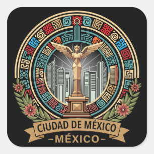 Mexico City Mexico Central America Square Sticker