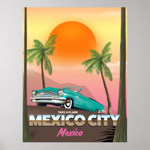 Mexico City , mexico holiday poster