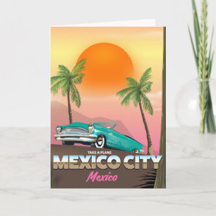 Mexico City , mexico holiday poster Card