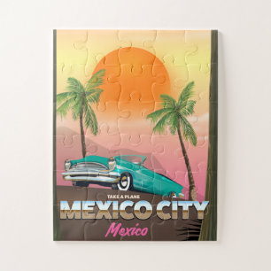 Mexico City , mexico holiday poster Jigsaw Puzzle