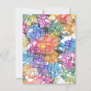 Mexico City Mexico Map Postcard
