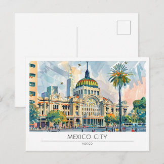 Mexico City Mexico Vintage Art Travel Postcard