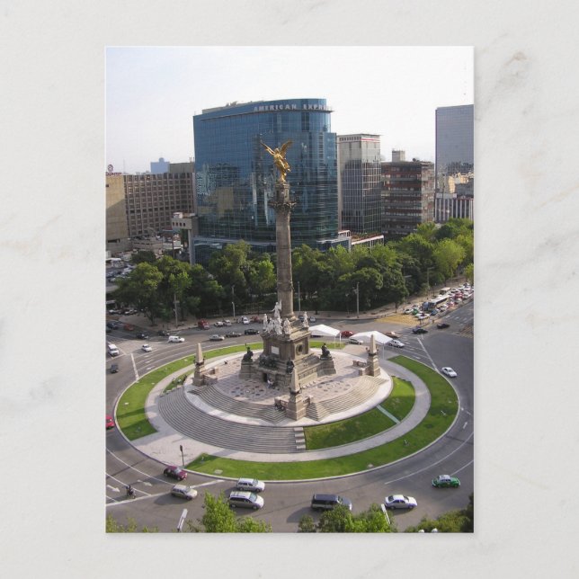Mexico City Paseo de la Reforma Postcard (Front)