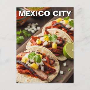 Mexico City Tacos al pastor  Postcard