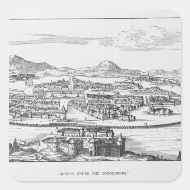 Mexico City Under the Conqueror Square Sticker (Front)