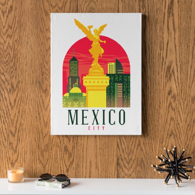 Mexico City Vintage  Poster (Mexico City Vintage Travel Poster)