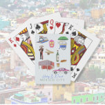 Mexico City Wedding  Playing Cards<br><div class="desc">Capture the beauty and culture of Mexico City with these stunning wedding playing cards. Each card features a unique watercolor illustration of iconic places and things in Mexico City, from historic landmarks to vibrant street scenes. Whether used as wedding favours or entertainment during your reception, these playing cards are sure...</div>