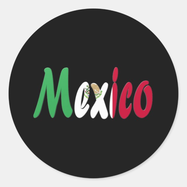 Mexico Classic Round Sticker (Front)