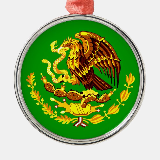 Mexico COA Gold Metal Tree Decoration (Front)