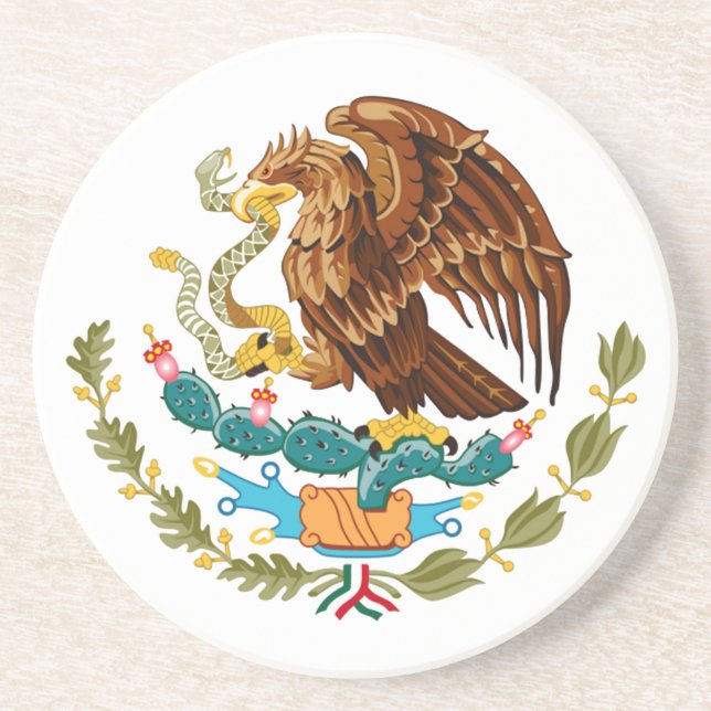 Mexico Coat of Arms Beverage Coaster (Front)