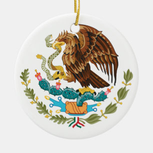 Mexico Coat of Arms Ceramic Ornament