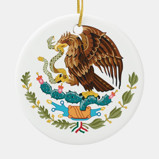 Mexico Coat of Arms Ceramic Ornament (Front)