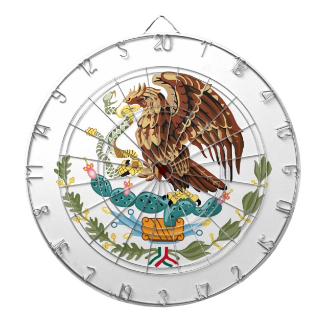 Mexico Coat of Arms Flag Dartboard (Front)